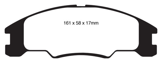 EBC Greenstuff front brake pads for Ford Focus 1.6, performance brake pads designed for reliable stopping power.