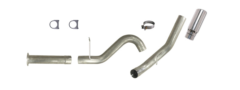 Diamond Eye Performance DPF Back exhaust kit for 2007-2008 Chevy 2500/3500 6.6L diesel truck, stainless steel, single muffler.