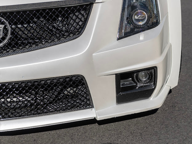 2009-2015 Cadillac CTS-V V2 - Carbon Fiber Fog Light Bezels / Covers