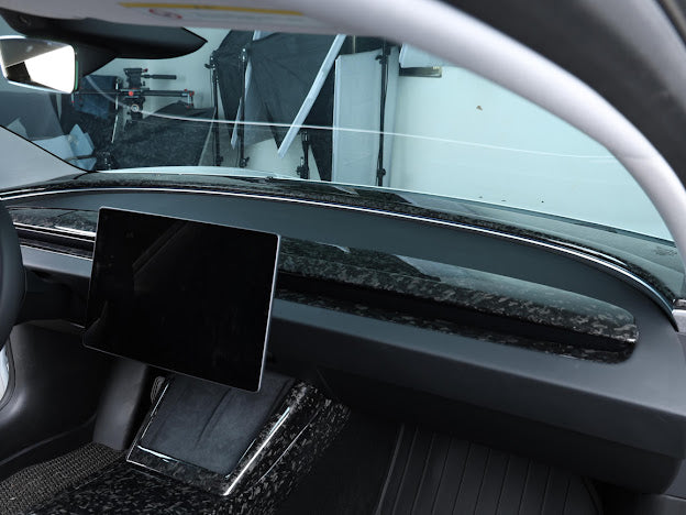 2024-UP TESLA MODEL 3 CARBON FIBER INTERIOR REAR DISPLAY FRAME COVER