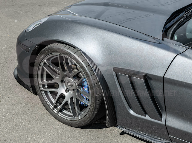 2005-2013 Chevrolet Corvette C6 |Z06 ZR1 STYLE CARBON FIBER Front & Rear Splash Guard Mud Flaps