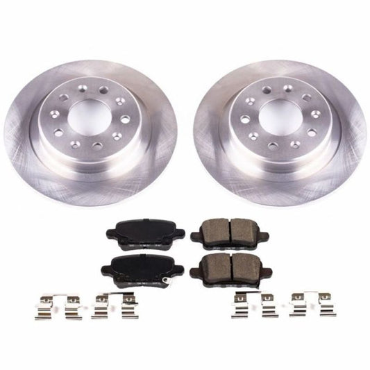 PowerStop OE rear brake kit for 2018 Chevrolet Equinox, includes brake rotors and pads, automotive repair parts.