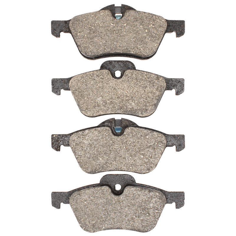 R1 Concepts R1 02-08 Mini Countryman front semi-metal brake pads for OE brake system, showing new brake pad set.