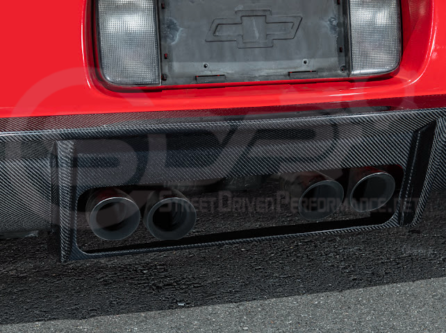 1997-2004 Chevrolet Corvette C5 | SDP Performance style CARBON FIBER Rear Bumper Finned Diffuser