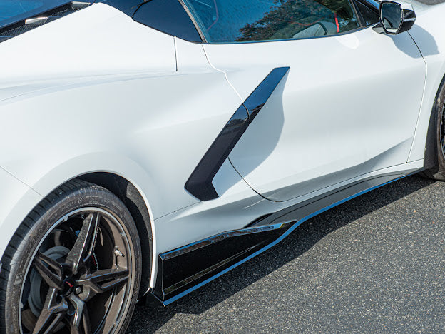 2020-PRESENT CHEVROLET CORVETTE C8 STINGRAY & Z51 | 3VM STYLE SIDE SKIRTS ROCKER PANELS GROUND EFFECTS
