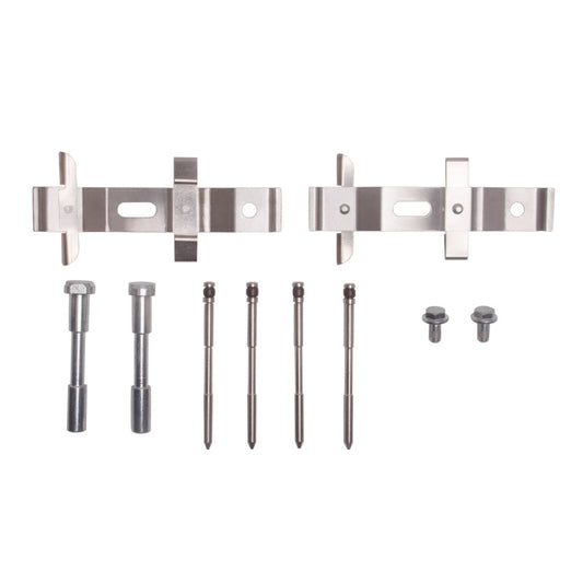 DFC Cadillac ATS front brake hardware kit with premium components, including clips and springs for optimal brake system performance.