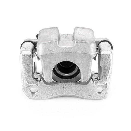 PowerStop rear left OE brake caliper with bracket for 2012-2018 Toyota RAV4, showing the black caliper and mounting bracket.