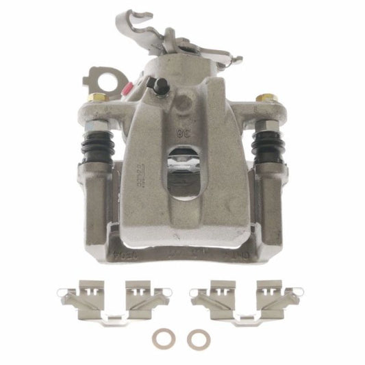 PowerStop rear left OE brake caliper with bracket for 2009-2010 Pontiac Vibe, automotive part in silver with mounting hardware.