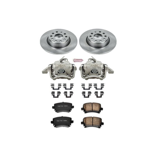 PowerStop rear brake kit with calipers for 2006-2009 Audi A3, OE-style brake replacement with high-quality components