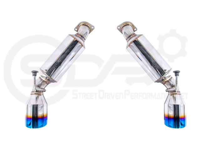 2008-2013 INFINITI G37 COUPE | MUFFLER AXLE BACK EXHAUST (ANDOLIZED SILVER OR BURNT BLUE TIPS)