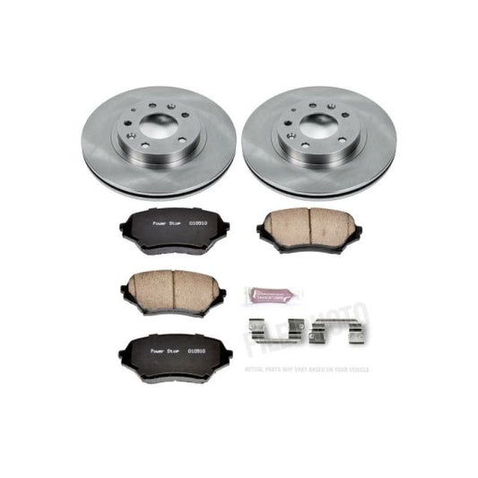 PowerStop OE brake kit for Mazda MX-5 Miata 2006-2015, front autospecialty brake components with rotors and calipers.