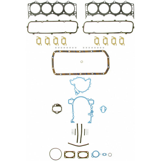 Fel-Pro Triumph TR8 FS 7984 PT engine gasket set with multiple gaskets and seals for engine repair and maintenance.