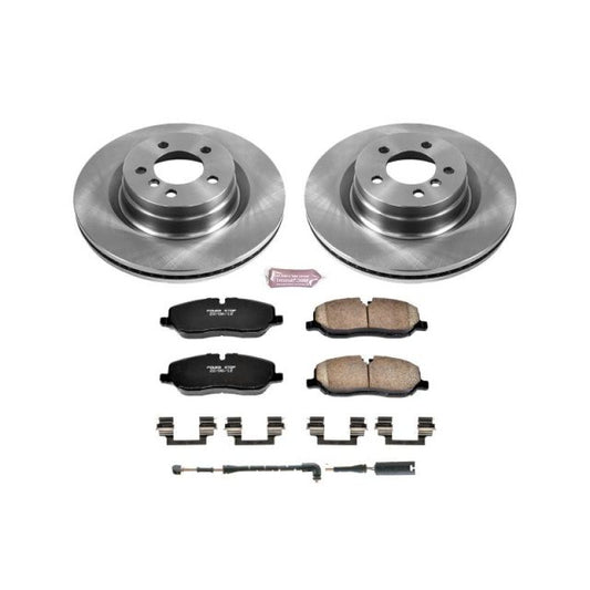 PowerStop OE front brake kit for 2006-2009 Land Rover Range Rover, includes brake pads and rotors for improved stopping power.