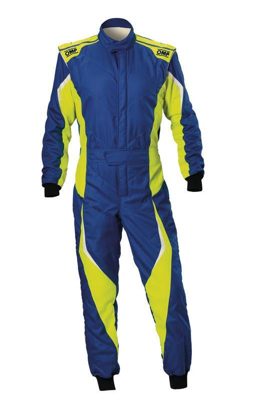 OMP TECNICA EVO SUIT BLACK/YELLOW SIZE 44 FIA 8856-2018 + SFI