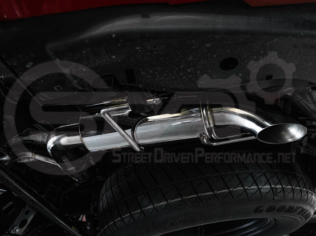 Toyota 4Runner 2025+ cat-back exhaust system by Street Driven Performance with chrome or burnt blue turn-down tips.