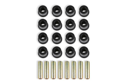 Fabtech Link Arm Bushing Kit FTS3400 showing close-up of bushings and metal components for off-road vehicle suspension.