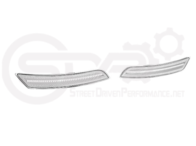 2016-2024 Chevrolet Camaro | Front Bumper Side Marker Lens w/ Amber LED Reflector Light Pair (Clear / Amber / Smoke)