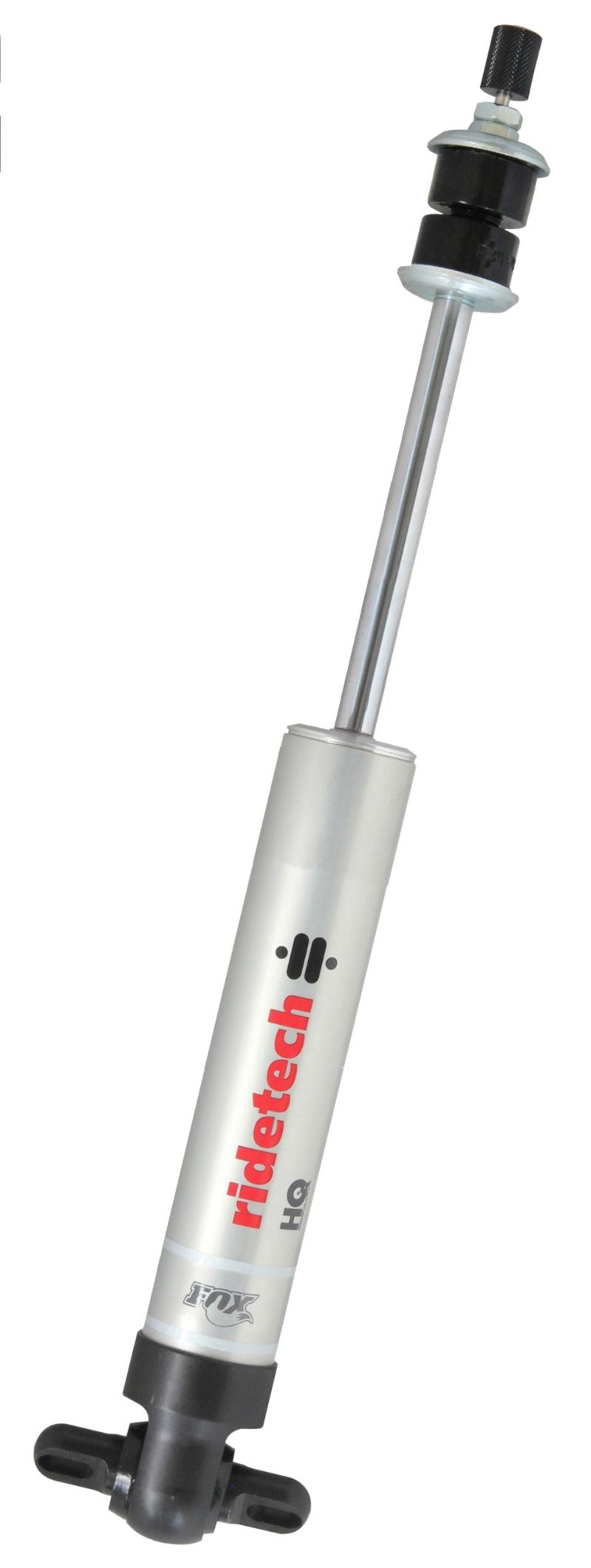 Ridetech HQ Series shock absorber with single adjustable T-bar/stud mount, 5.25-inch stroke, 9.05 x 14.3 inches size.