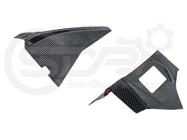 2020+ Chevrolet Corvette C8 Coupe | CARBON FIBER Rear Hatch B Pillar Hinge Cover Pair
