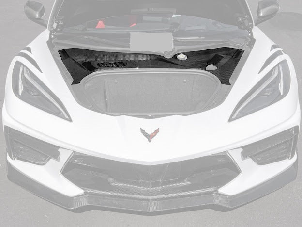 2020+ CHEVROLET CORVETTE C8 | FACTORY STYLE CARBON FIBER FRONT TRUNK TRIM KIT REPLACEMENT