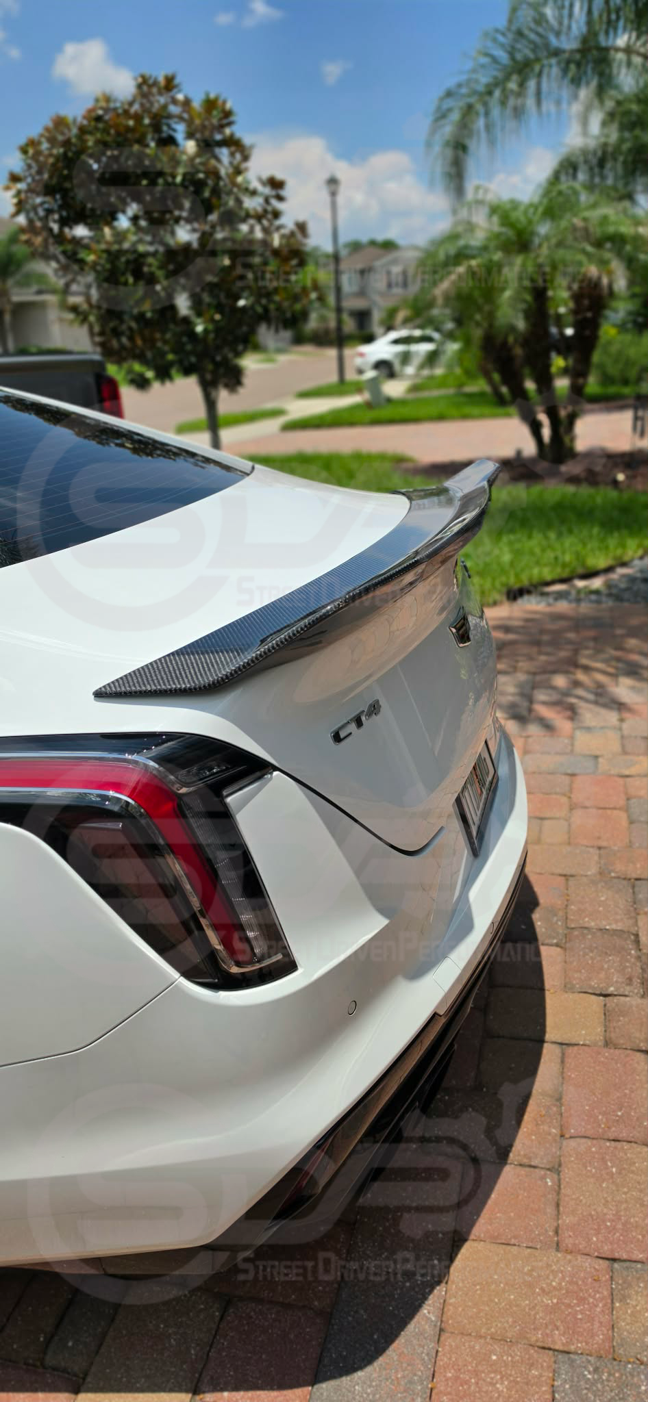 2020-PRESENT CADILLAC CT4-V & CT4-V BLACKWING | AGGRESSIVE HIGH DUCKBILL STYLE CARBON FIBER REAR WING SPOILER