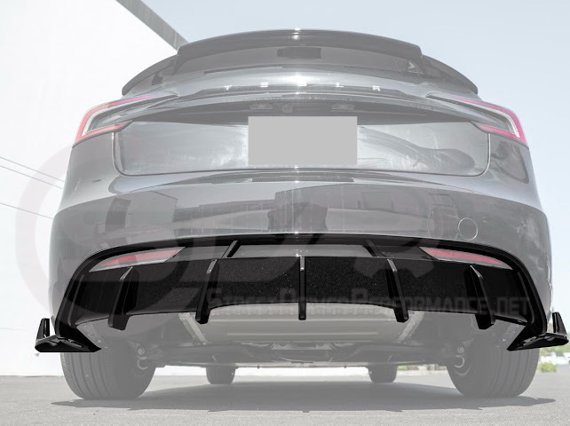 2024-UP TESLA MODEL 3 REAR BUMPER DIFFUSER