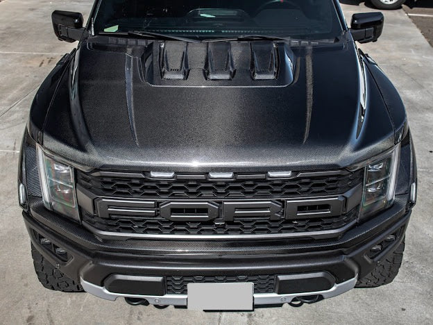 2021-UP FORD F-150 RAPTOR CARBON FIBER FRONT HOOD