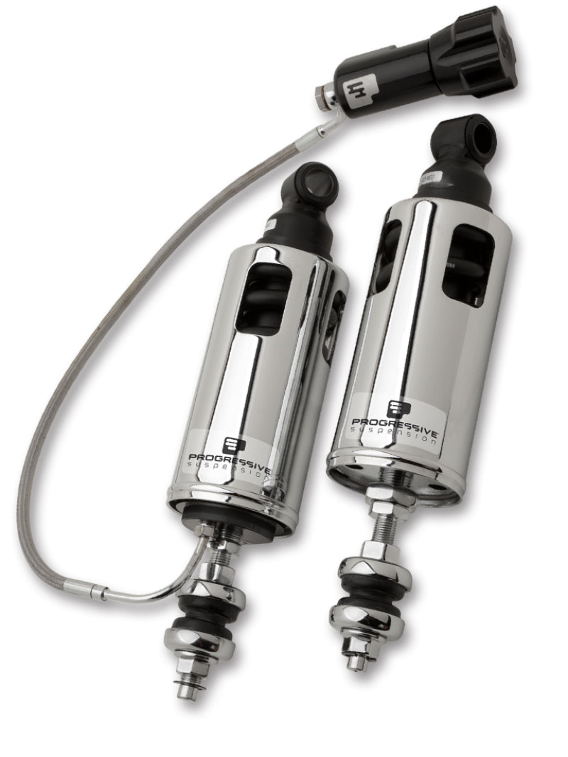 Progressive 88-99 Harley-Davidson Softail 422 Series Shocks w/RAP Heavy Duty - Chrome