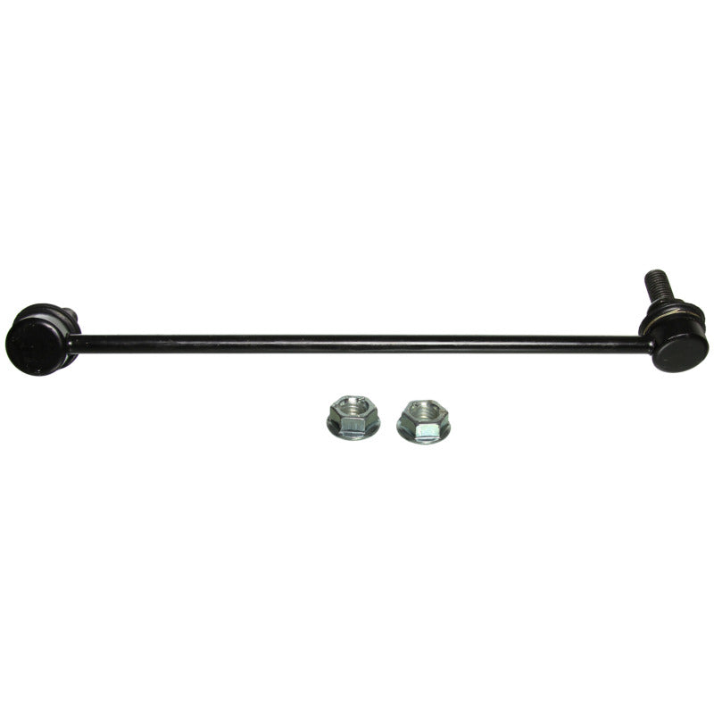 Moog Chevrolet Equinox front left sway bar endlink kit with metal and rubber components, vehicle suspension part.