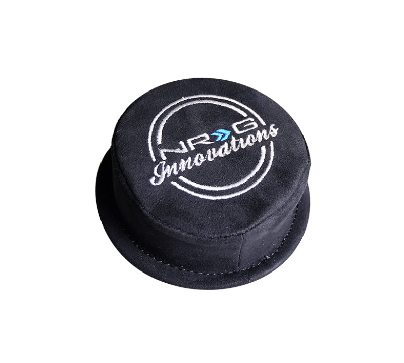 NRG reinforced 380mm Nascar-style steering wheel with Alcantara grip, 3-spoke design, removable crushed pad, and NRG logo.