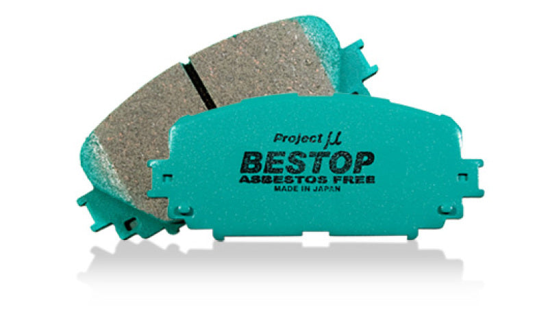 Project Mu performance front brake pads for Lexus GS350 and IS350, designed for optimal stopping power and durability.