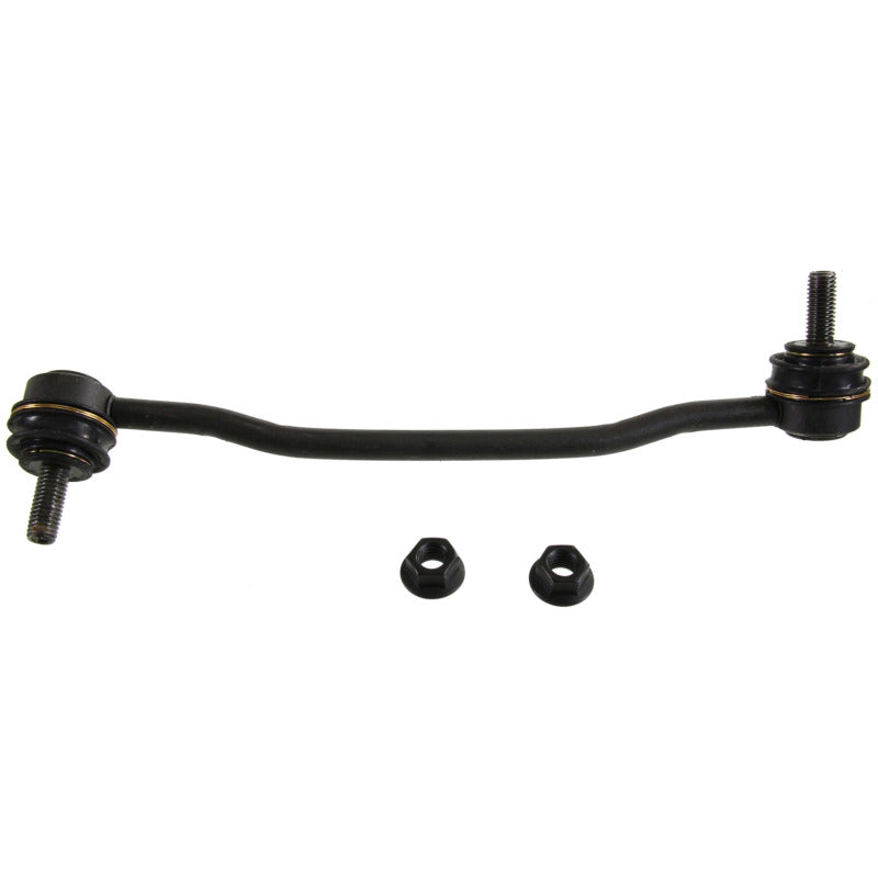 Moog Nissan Altima 2002-2006 front left sway bar endlink kit showing metal link with rubber bushings