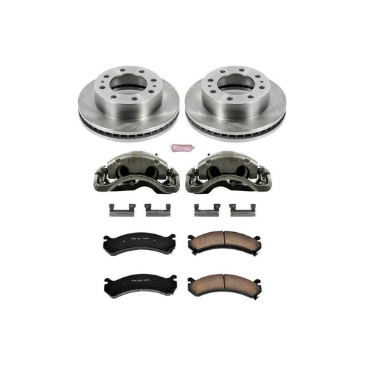 PowerStop OE brake kit for 2007-2010 GMC Sierra 3500 HD front autospecialty brake calipers and components.