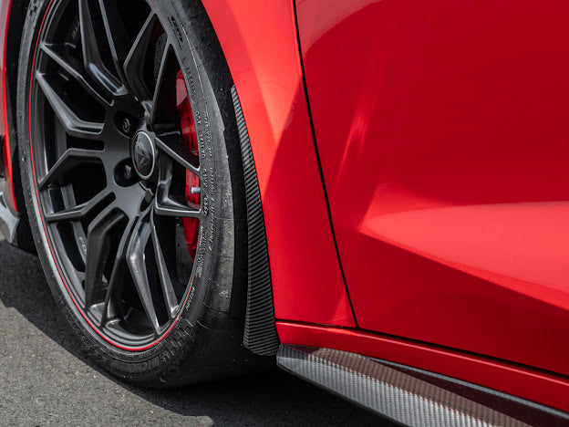 2023-Up Corvette C8 Z06 & E-RAY | Extended Hydro-Dipped Carbon Fiber Front & Rear Mud Flap Splash Guards