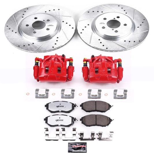 PowerStop Z26 Street Brake Kit for Subaru Outback 2010-2014 front performance brake system with calipers and rotors