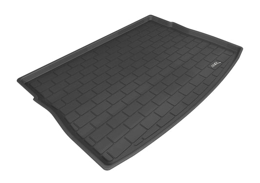 Black rubber cargo liner by 3D MAXpider for 2015-2019 Volkswagen E-Golf, Golf, Golf Gti, and Golf R floor protection.