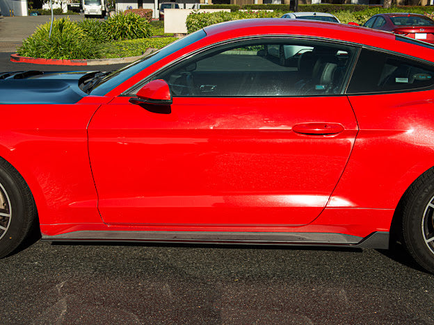 2015-23 FORD MUSTANG GT350 COUPE | PERFORMANCE PACKAGE SIDE SKIRTS ROCKER PANELS EXTENSION GROUND EFFECTS