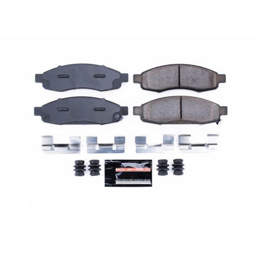 PowerStop Z23 Evolution Sport brake pads for Infiniti QX56 2005-2006 front, with hardware, high-performance brake replacement