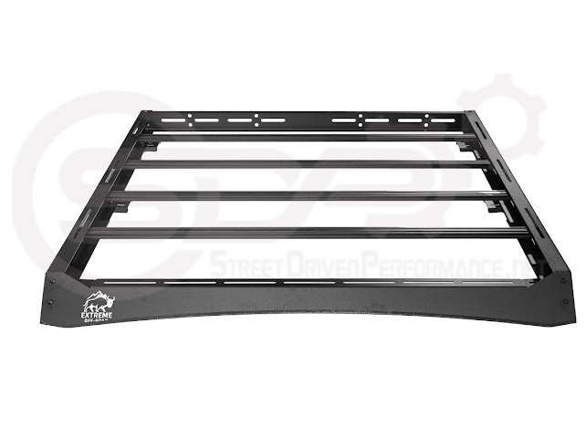 2018-UP JEEP WRANGLER JL & 2020-PRESENT JEEP GLADIATOR JT | CARBON STEEL BLACK TOP ROOF CARGO RACK (FULL & HALF LENGTH)