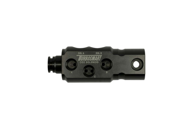 Turbosmart modular compressed gas solenoid block with multiple valves and wiring for automotive air management systems.
