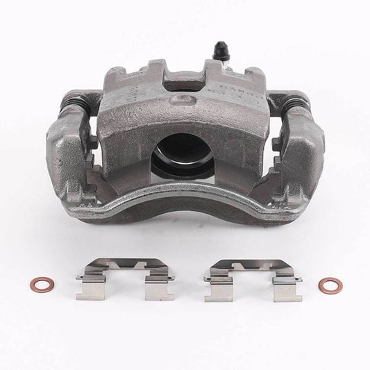 PowerStop front left OE brake caliper with bracket for Hyundai Accent 2012-2017, automotive part in good condition.