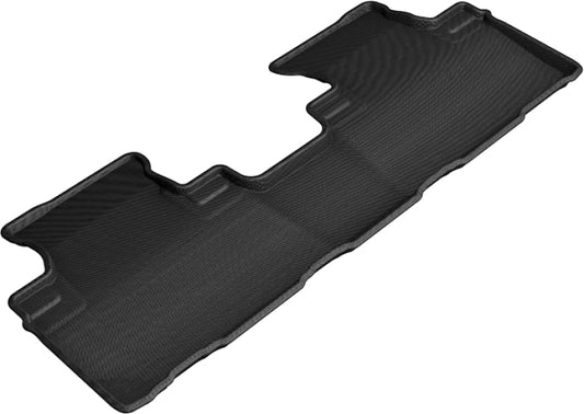 3D MAXpider black rubber floor mats for second row of Lexus RXL 2018-2020, designed for durable protection and a custom fit.