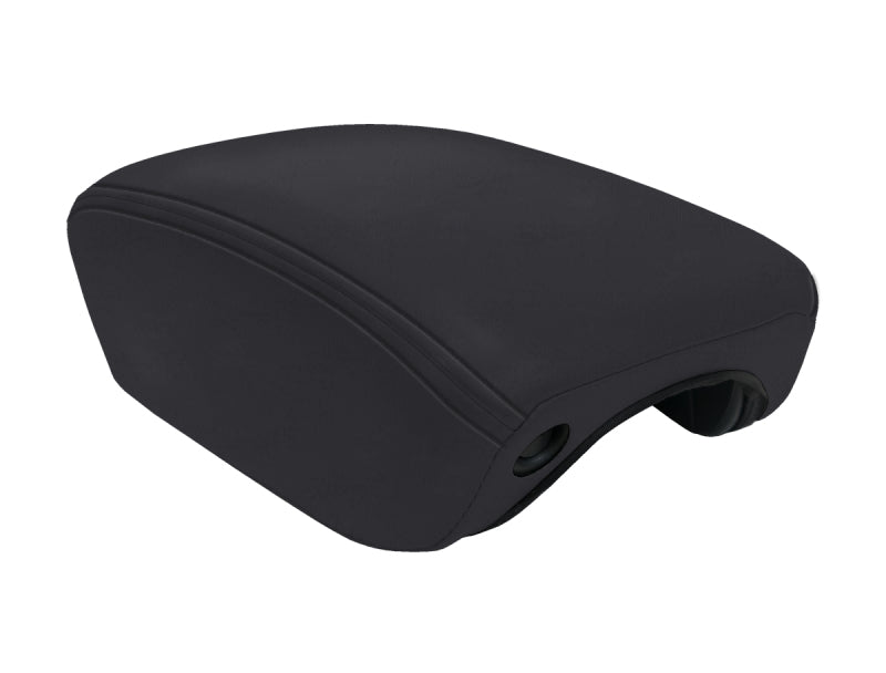 PRP Seats black and grey center console cover for Jeep Wrangler JL and Gladiator JT, made of durable seat cover material.