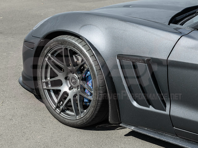 2005-2013 Chevrolet Corvette C6 |Z06 ZR1 STYLE CARBON FIBER Front & Rear Splash Guard Mud Flaps