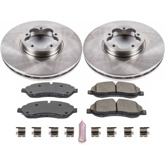 PowerStop OE brake kit for Ford Transit-350 HD front, includes brake pads and rotors, designed for durable stopping performance