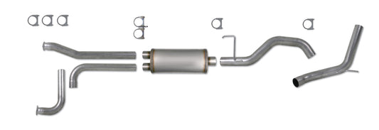 Diamond Eye Performance catback exhaust for Nissan Titan 5.6L 2007-2010, 3-1/2 inch single gas tailpipe, shown in the image.