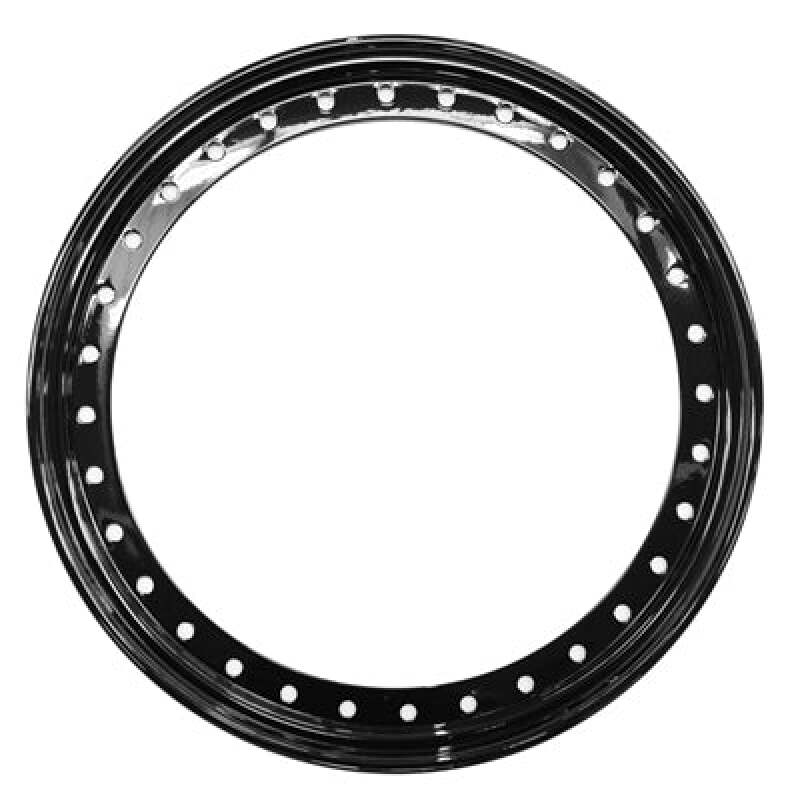 Black Raceline 17-inch 32-hole bead lock wheel accessory with durable metal construction, designed for off-road vehicles.