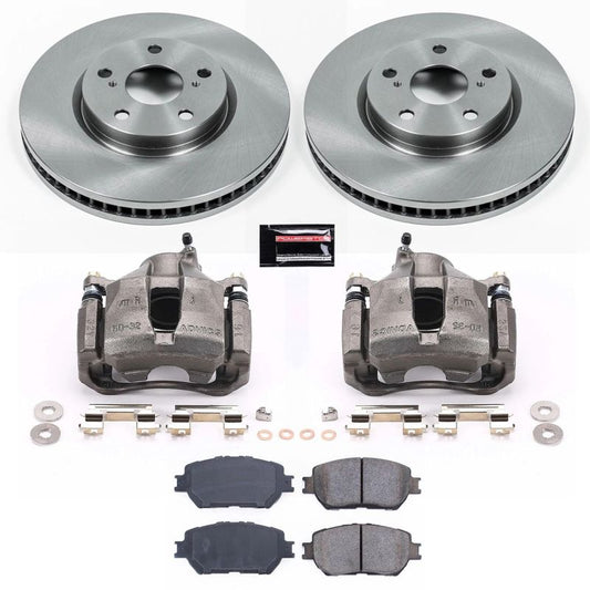 PowerStop front brake kit with calipers for 2006 Lexus GS300, includes OE-style brake components and hardware.