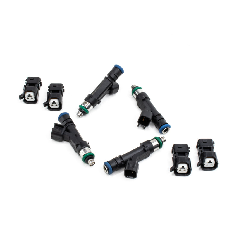 Set of four DeatschWerks fuel injectors for 2011-2015 Chevrolet Cruze 1.4T with 650cc top feed injectors for 4-cylinder engine.