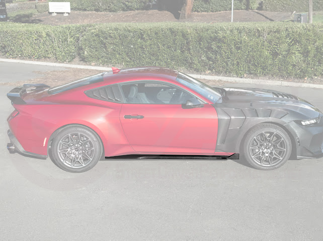 2024-Up Ford Mustang S650 | SDP Performance CARBON FIBER Side Skirts Extension Rocker Panels Ground Effects